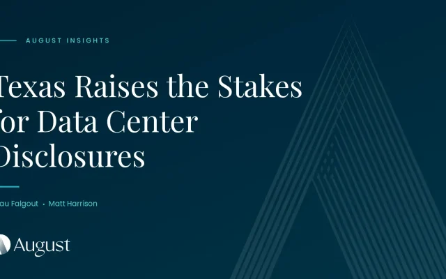 Texas Raises the Stakes for Data Center Disclosures