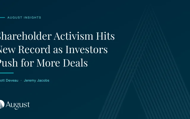 Shareholder Activism Hits New Record as Investors Push for More Deals