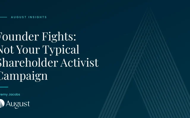 Founder Fights: Not Your Typical Shareholder Activist Campaign